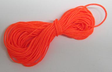 Polyesterkordel 1mm Pack à 5m neon orange